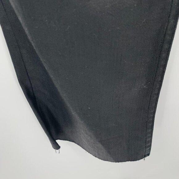 Topshop black coated straight jeans raw hem cropped high rise denim new 26 - Picture 3 of 6